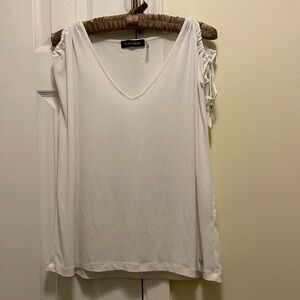 Large White Women’s Cold-Shoulder Blouse by Ivanka Trump